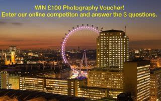 image of London promoting a competition to win a £100 photography voucher for photography lessons