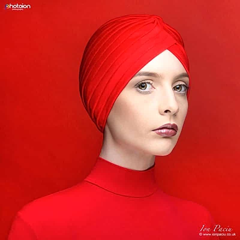 a picture of a woman staring at the camera