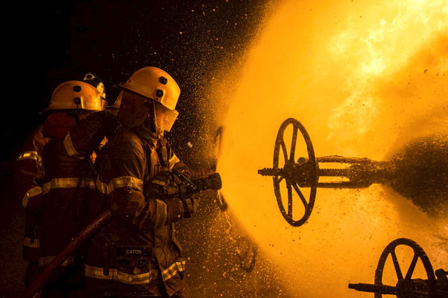 Christopher Chan image of fire fighters
