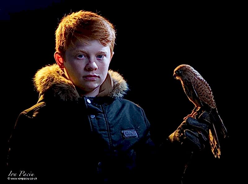 Peregrine with one of the team members
